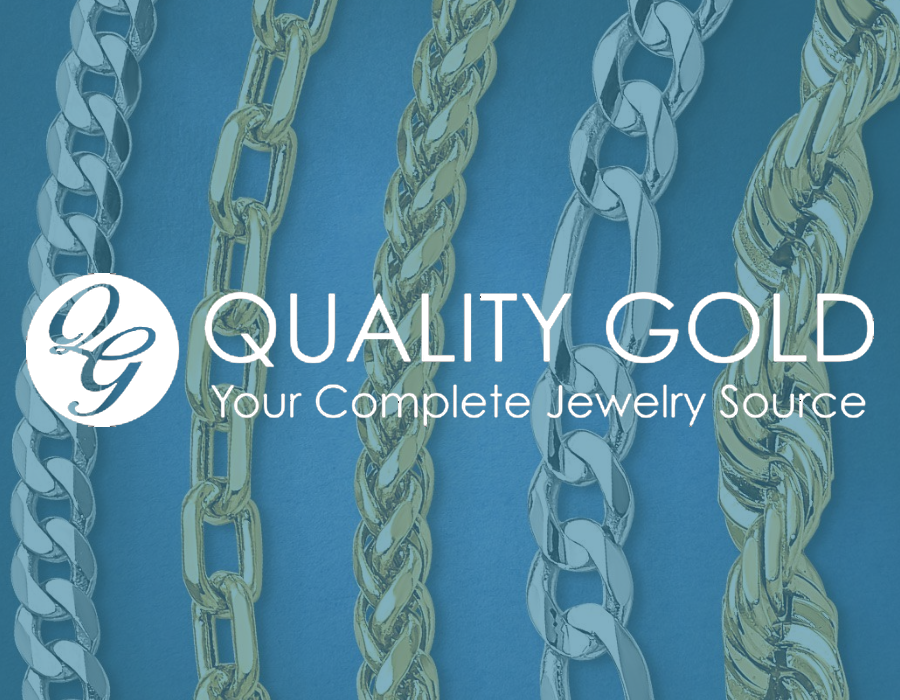Quality Gold Jewelry logo with image