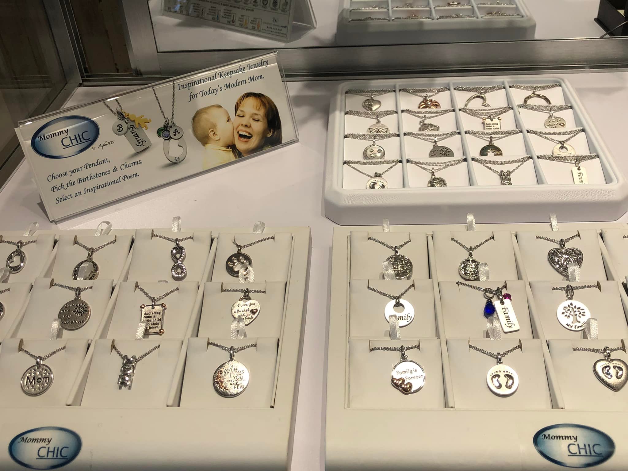 family jewelry - Mommy Chic display - Lee's Fine Jewelry - Highland, IL